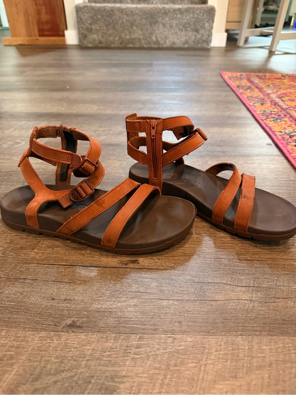 Chaco- Brown Leather Strappy Gladiator sandals
